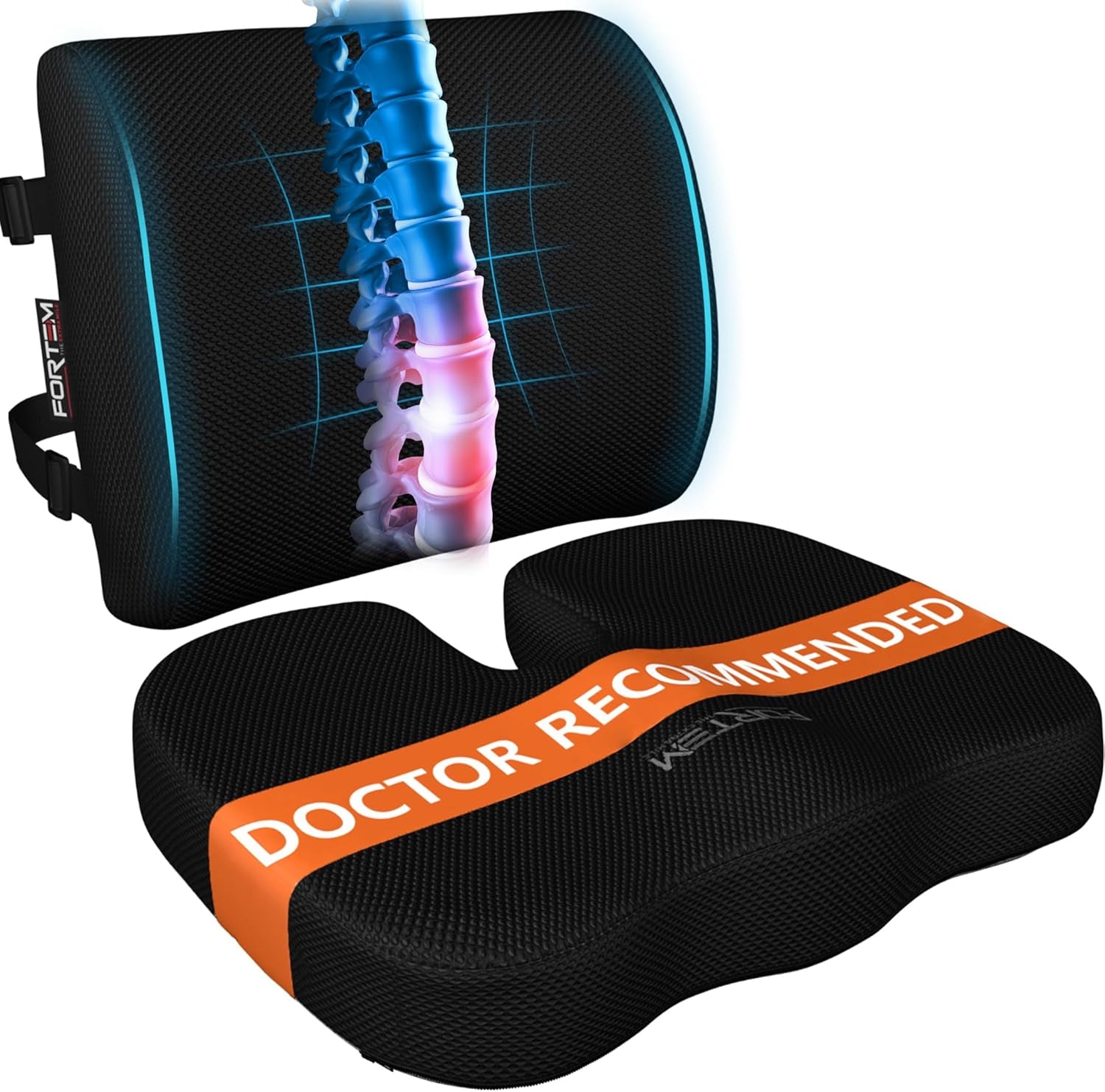 Office Chair Cushion and Back Support for Office Chair, Lumbar Support Pillow, M