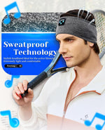 Sleeping Headphones Bluetooth Headband, Soft Long Time Play Sleeping Headsets with Built in Speakers Perfect for Workout,Running,Yoga,Travel, Darkgray