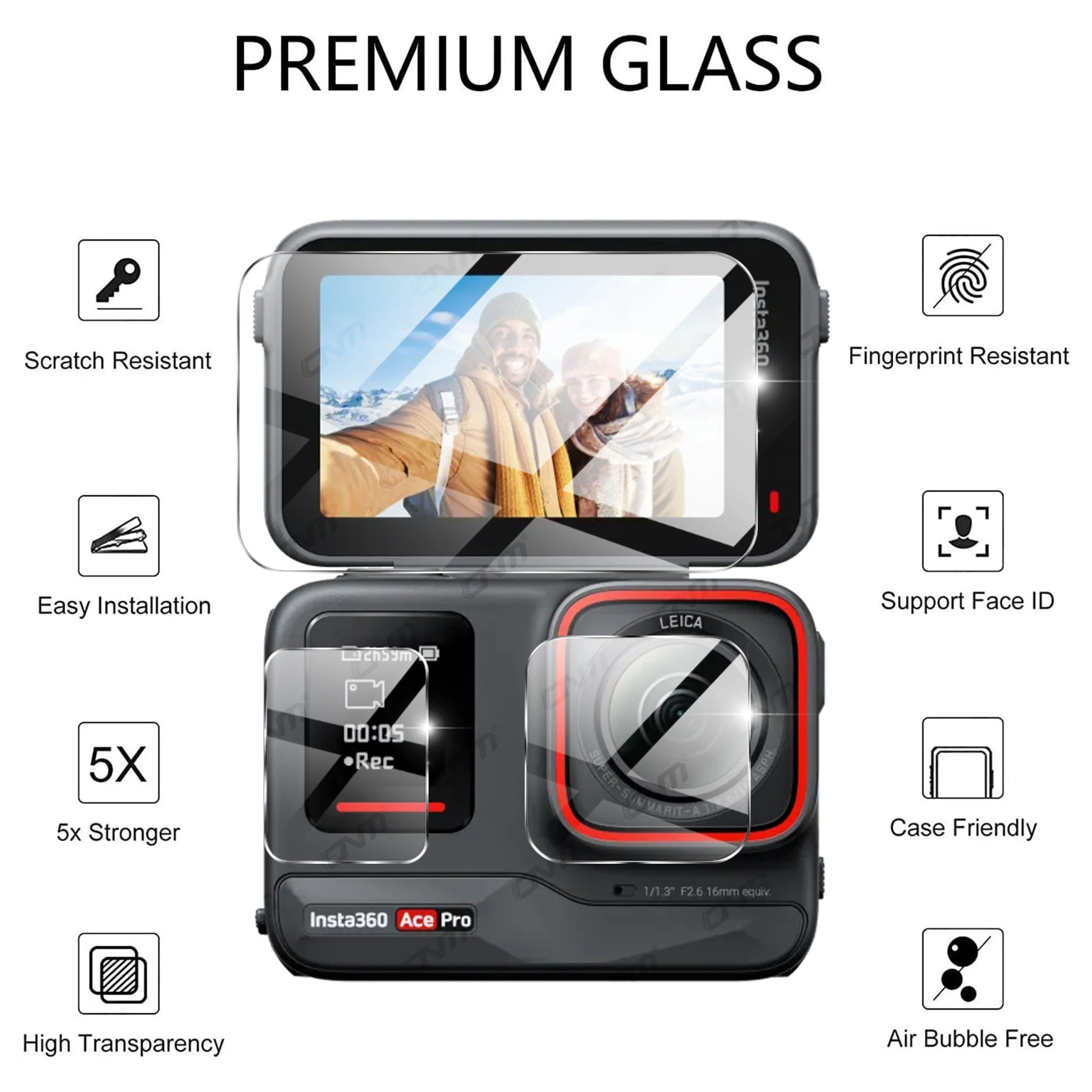 Premium Tempered Glass for  Ace Pro Screen Protector Anti-Scratch Film & Camera Lens Protection Glass Accessories Set