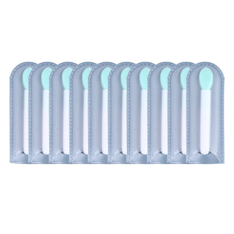 10Pcs Silicone Lip Brush Set Small Makeup Brushes Lipstick Applicator Brushes for Lip Care Makeup Use