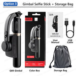 Q08 Handheld Gimbal Stabilizer Portable Selfie Stick with Bluetooth Remote for Samsung Xiaomi Smartphone Iphone Shooting Vlog