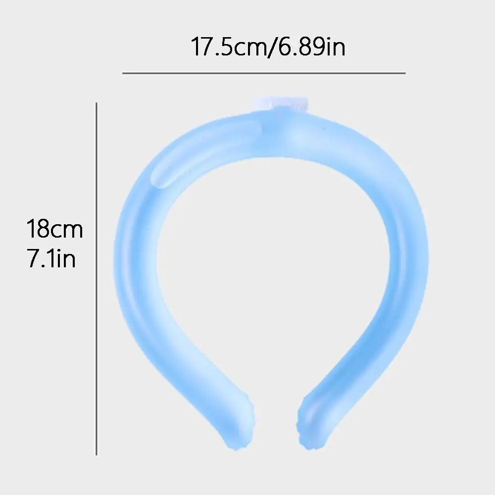 1/2Pcs Summer Gadget Neck Cooling Ring Portable Cool Tube Neck Cooler Collars Reusable Wearable Ice Cushion Pillow Cycling