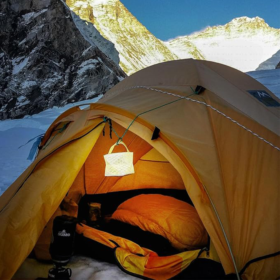 Solar camping lantern inflatable