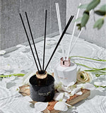 Vanilla & Baltic Amber Reed Diffuser Set/Fragrance Oil Diffuser Reeds/Scent Diffuser/Room Decor, Office Decor, Black Decor/Home Fragrance Products & Gifts
