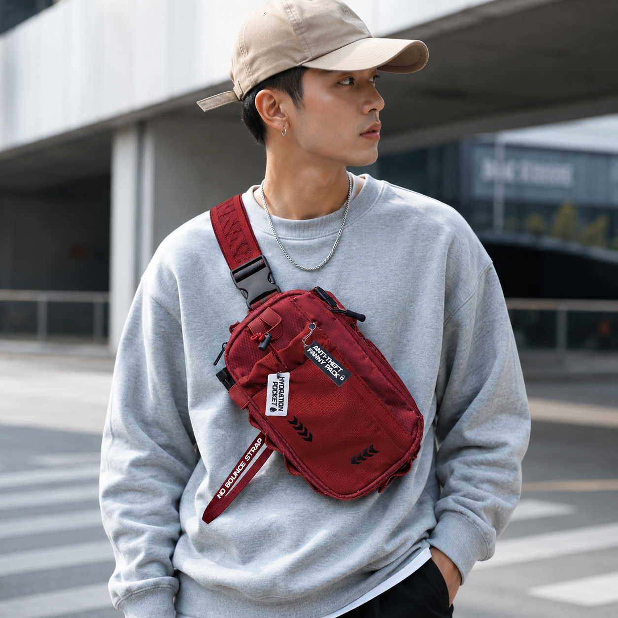 Anti-theft crossbody travel bag