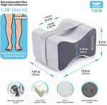 Memory Foam Knee Pillow,Orthopedic Leg Pillow for Sciatica Relief,Back Pain, Pregnancy, Leg Pain, Hip Pain and Sciatica Relief, Grey