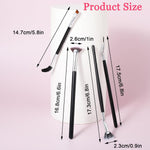 4 PCS Mascara Fan Brush Eyelash Brush Eyelash Separator Tool, Folding Angle Scalloped Lash Brush Set for Lashes, Eyelash Comb, Eye Makeup Brush Tool