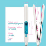 Steam Hair Straightener Professional Ceramic Coating Plate Vapor Hair Flat Iron 230℃ Straightening Iron 1 Inch