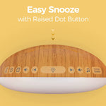 Wood Grain Sunrise Alarm Clock & Sound Machine Nightlight,Digital Dimmable Clock for Bedroom,26 Sleep Sounds,For Baby,Adults,Kid