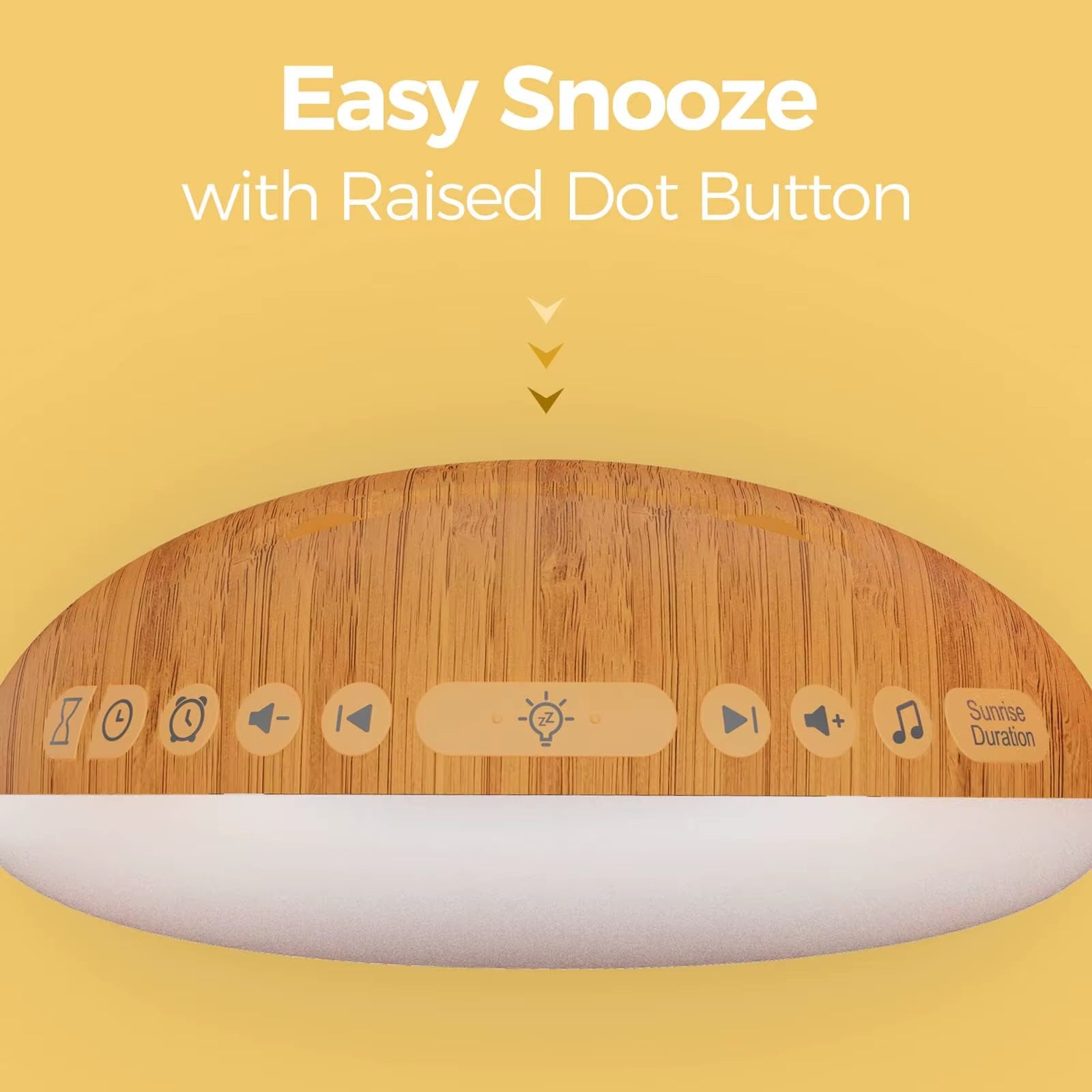 Wood Grain Sunrise Alarm Clock & Sound Machine Nightlight,Digital Dimmable Clock for Bedroom,26 Sleep Sounds,For Baby,Adults,Kid