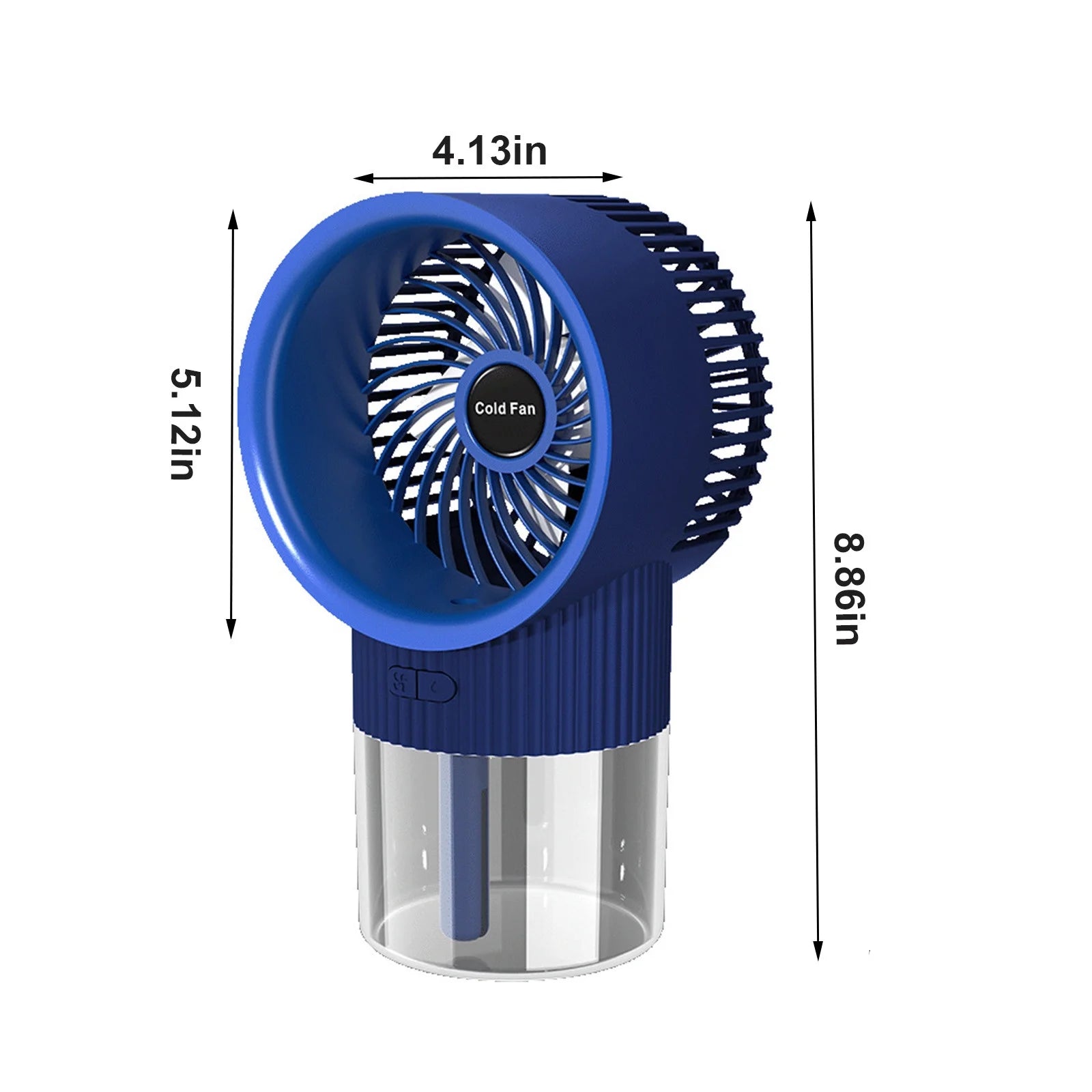 Misting Spray Fans, Portable Electric Fan Rechargeable Cooler Spray Humidifier with Usb for Dorm Office Desktop, Blue