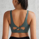 Removable pad sports bra