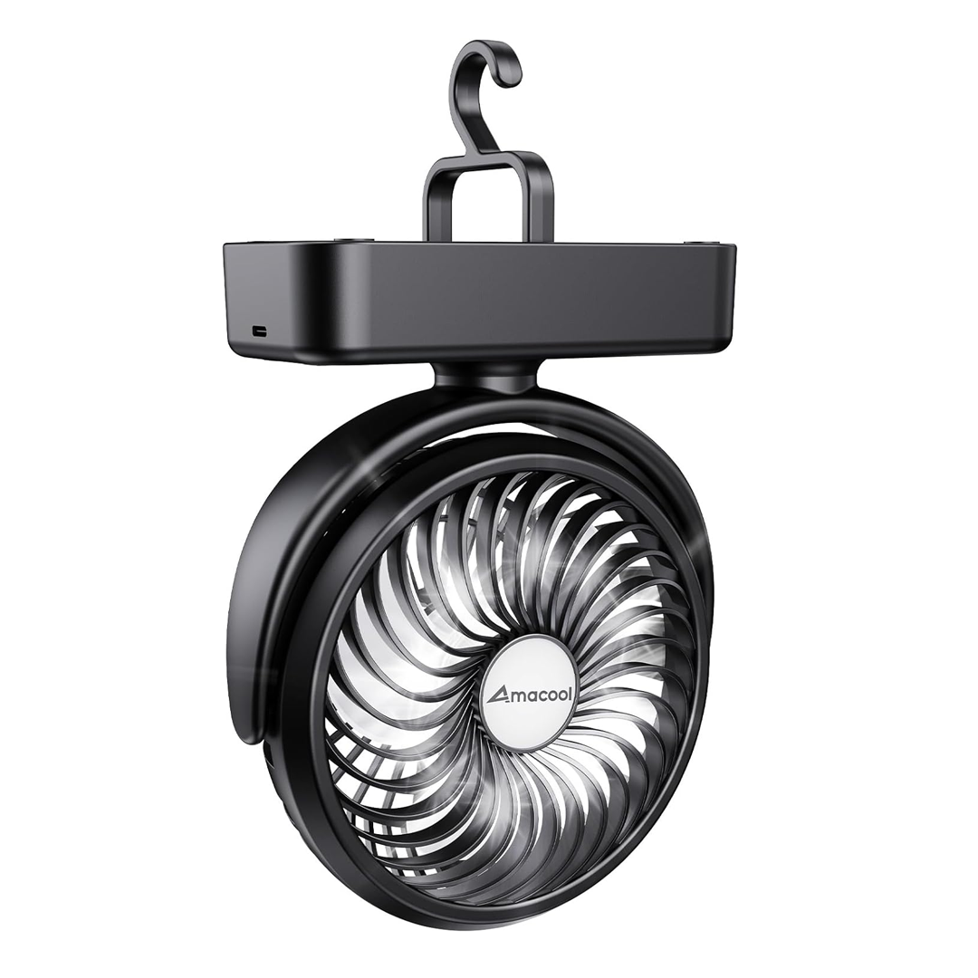 Tent fan rechargeable hanging