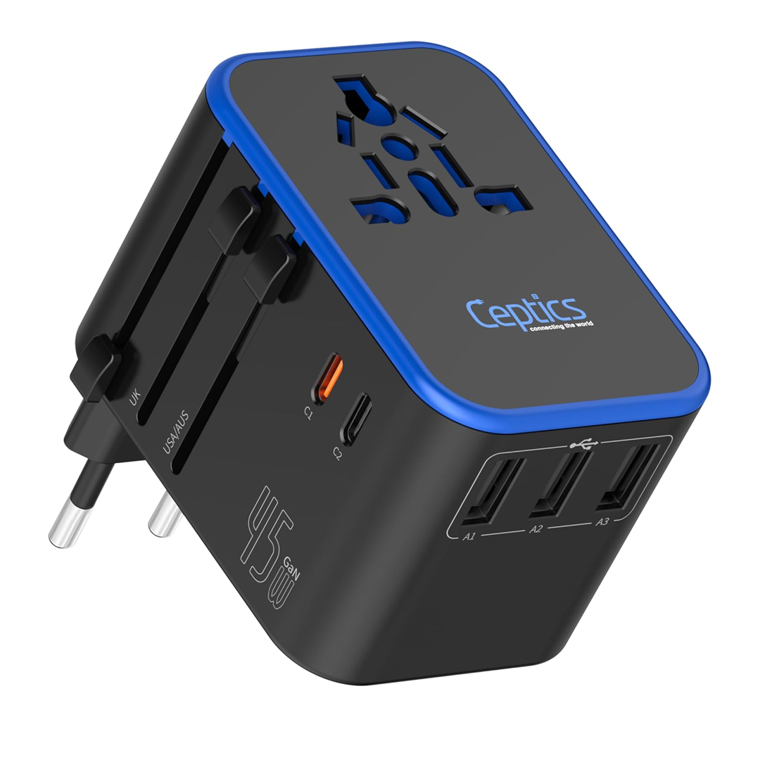 Universal travel adapter all-in-one