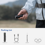 Tactical flashlight rechargeable