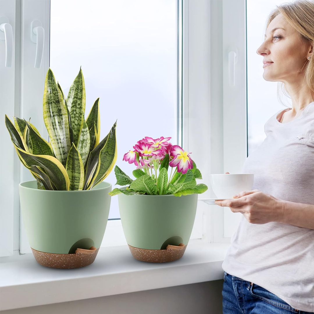 Self-watering planter set (4pc)