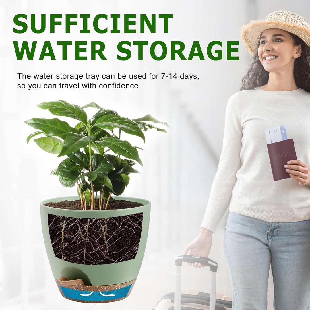 Self-watering planter set (4pc)