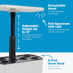 Indoor herb garden hydroponic LED