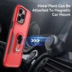 Phone Case with Ring Stand for Iphone 14 Pro Max/14 Pro/14 Plus/14 Shockproof Armor Cover, Red
