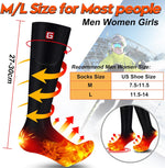Heated Socks for Men Women - Rechargeable Battery Electric Socks for Chronically Cold Feet - Winter Warm Thermal Washable Unisex Foot Warmer for Hunting Skiing Cycling