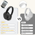 Active Noise Cancelling Headphones, -45Db Bluetooth Headphones 5.4, 50H Playtime Earbuds, Bass Boosted by 90%, Clear Call with 4 Mics, Comfort Fit over Ear Headphones for Travel Home Office PC Black