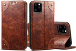 Compatible with Iphone 11 Leather Case,  for Iphone 11 Wallet Folio Case Book Design Magnetic Closure with Stand and ID Holder Credit Card Slots for Apple Iphone 11 6.1 Inch 2019 Khaki