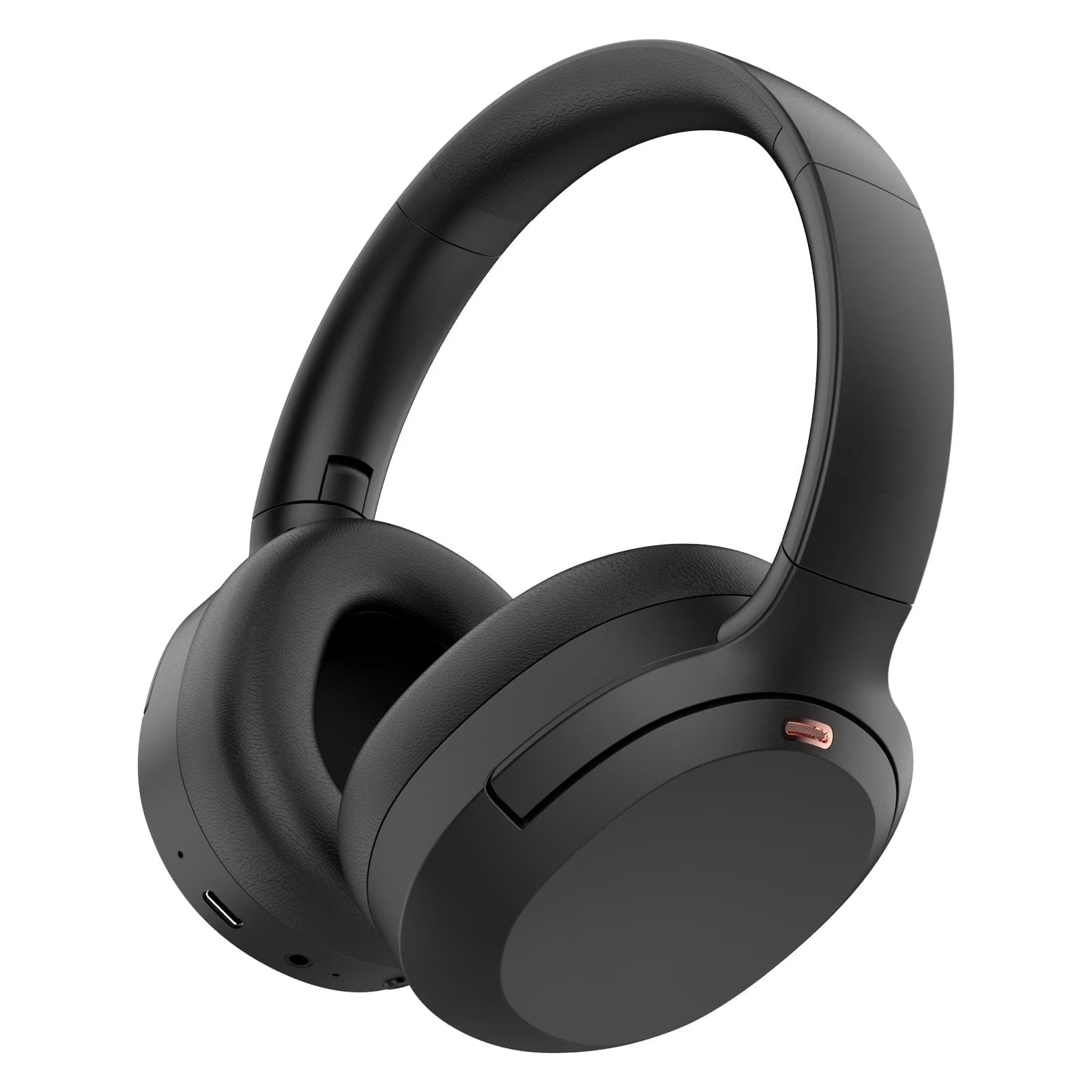 Active Noise Cancelling Headphones, -45Db Bluetooth Headphones 5.4, 50H Playtime Earbuds, Bass Boosted by 90%, Clear Call with 4 Mics, Comfort Fit over Ear Headphones for Travel Home Office PC Black