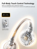 Clip-On Earbuds Wireless Open Ear Earbuds Headphones with Auto L-R Recognition Omni Tap Control Immersive Sound JR-OE3