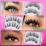 Magnetic Eyelashes - No Glue, No Eyeliner - Natural Look - 3 Styles - Synthetic Fibers - Black - Pair