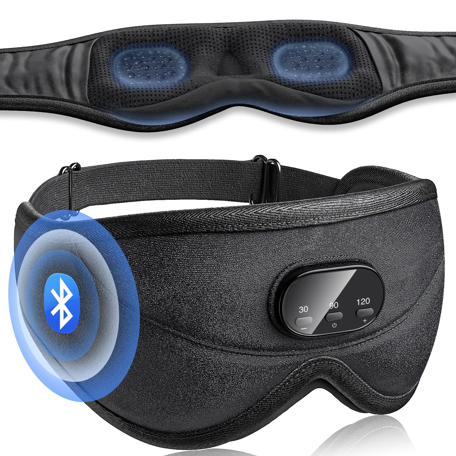 3D Bluetooth Sleeping Mask Headphones Eye Mask Comfortable Wireless Music Sleep Mask Noise Reduction Blackout Sleeping Mask