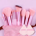 Vegan Makeup Brush Set - Soft Fluffy Kabuki & Blending Brushes for Foundation, Contour & Baking, Cruelty-Free Salon Tools