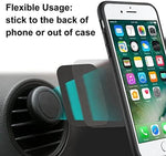 Replacement Metal Plates Set 16 Pack for Magnetic Car Phone Holders, Wall, Air Vent Mounts, Cases, Magnets. Kit of 8 Black round and 8 Rectangular Iron Discs without Holes. 3M Adhesive Backing
