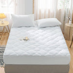 Waterproof Mattress Pad Twin XL Size Cotton Top down Alternative Filling Pillow Top Mattress Topper Cover-Fitted Quilted (Twin XL Mattress Pad)