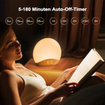 Wood Grain Sunrise Alarm Clock & Sound Machine Nightlight,Digital Dimmable Clock for Bedroom,26 Sleep Sounds,For Baby,Adults,Kid