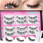 Magnetic Eyelashes - No Glue, No Eyeliner - Natural Look - 3 Styles - Synthetic Fibers - Black - Pair