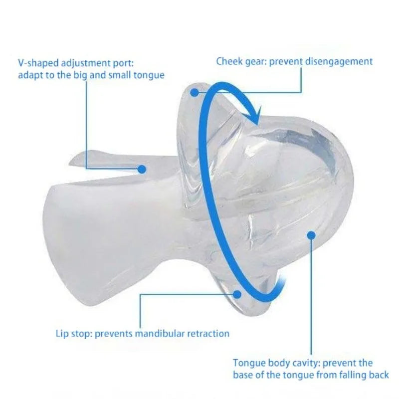 Medical Silicone anti Snoring Tongue anti Snore Device Apnea Aid Tongue Retainer anti Snoring Mouthpiece Braces Snore Stopper