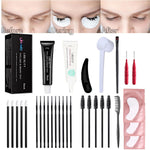 Lash Lift and Color Kit 4-In-1 with Brow Lamination & Perm - Professional Eyelash Set for Home DIY, Black Coloring Formula Creates Thicker Curled Lashes (Includes All Tools)