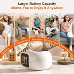 Cordless Knee Massager with LED Screen, Infrared Heat and Vibration Knee Pain Relief for Swelling Stiff Joints, Stretched Ligament and Muscles Injuries, Portable Knee Massage for Family and Friends