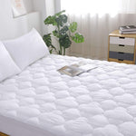 Waterproof Mattress Pad Twin XL Size Cotton Top down Alternative Filling Pillow Top Mattress Topper Cover-Fitted Quilted (Twin XL Mattress Pad)