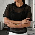 Mesh athletic crop top