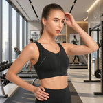 Zip front sports bra high-impact