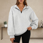 Half-zip pullover sweatshirt