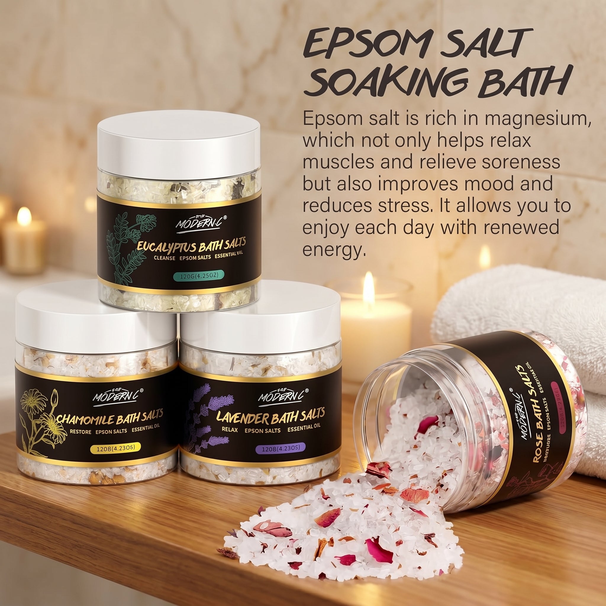 Bath salt soaking set