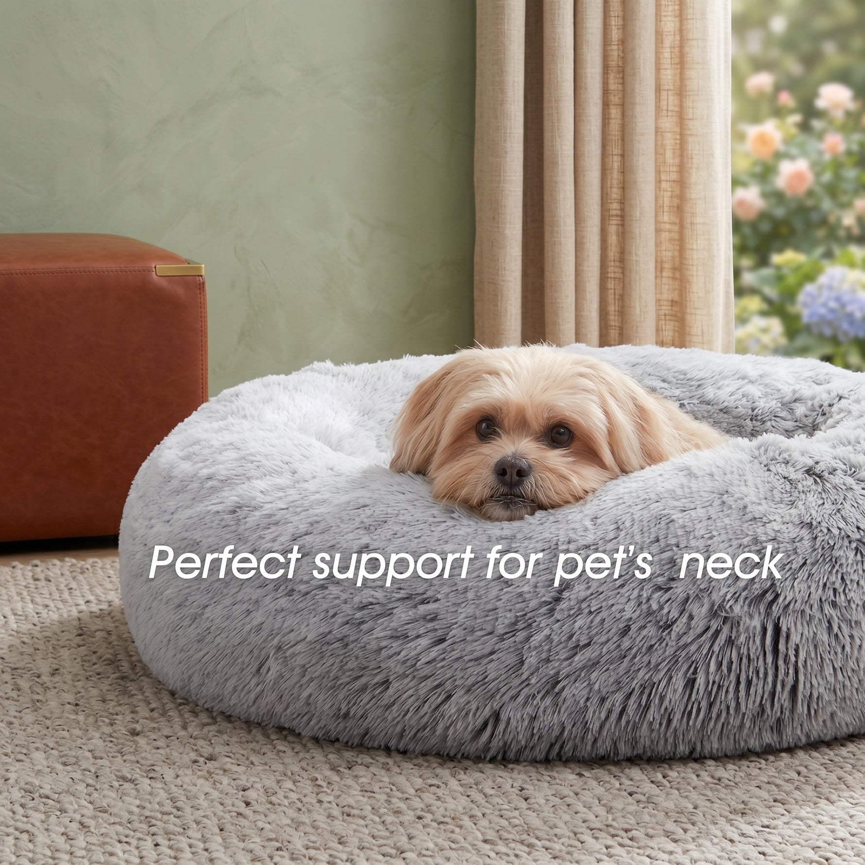 Anti-anxiety cuddler pet bed