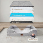 Orthopedic memory foam dog bed
