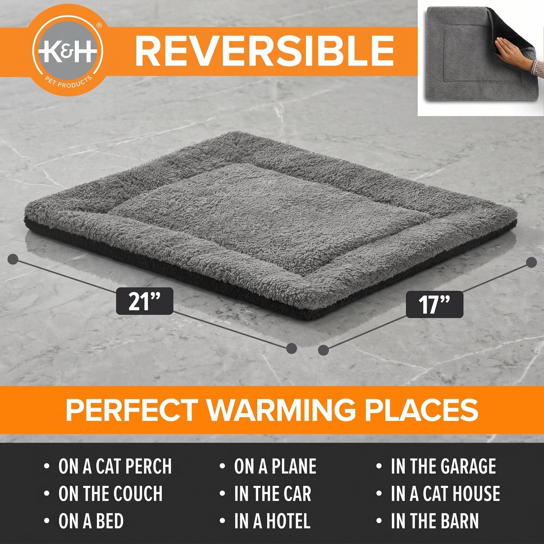 Self-warming pet mat