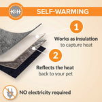Self-warming pet mat