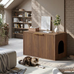 Hidden litter box cabinet