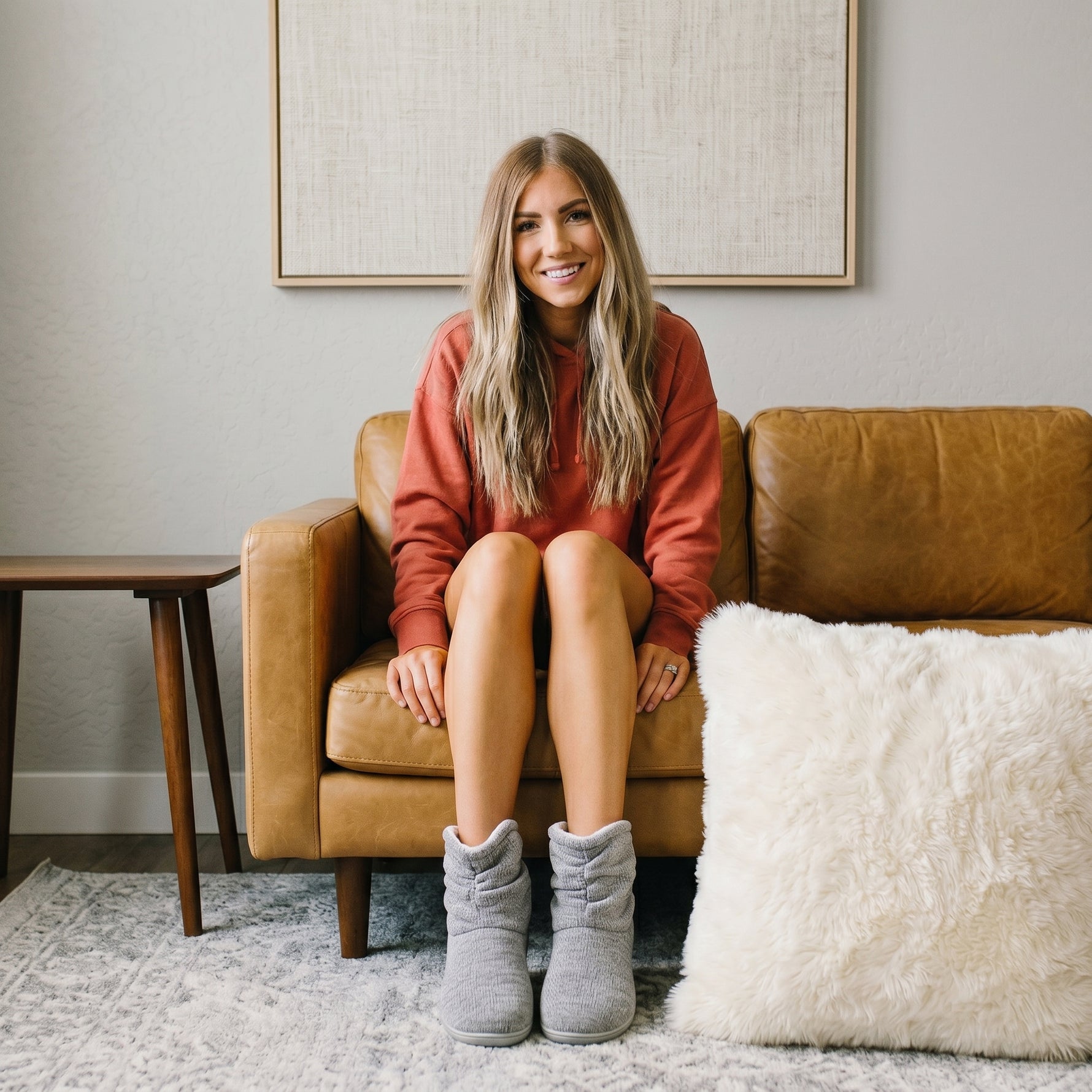 Sherpa fuzzy slipper boots
