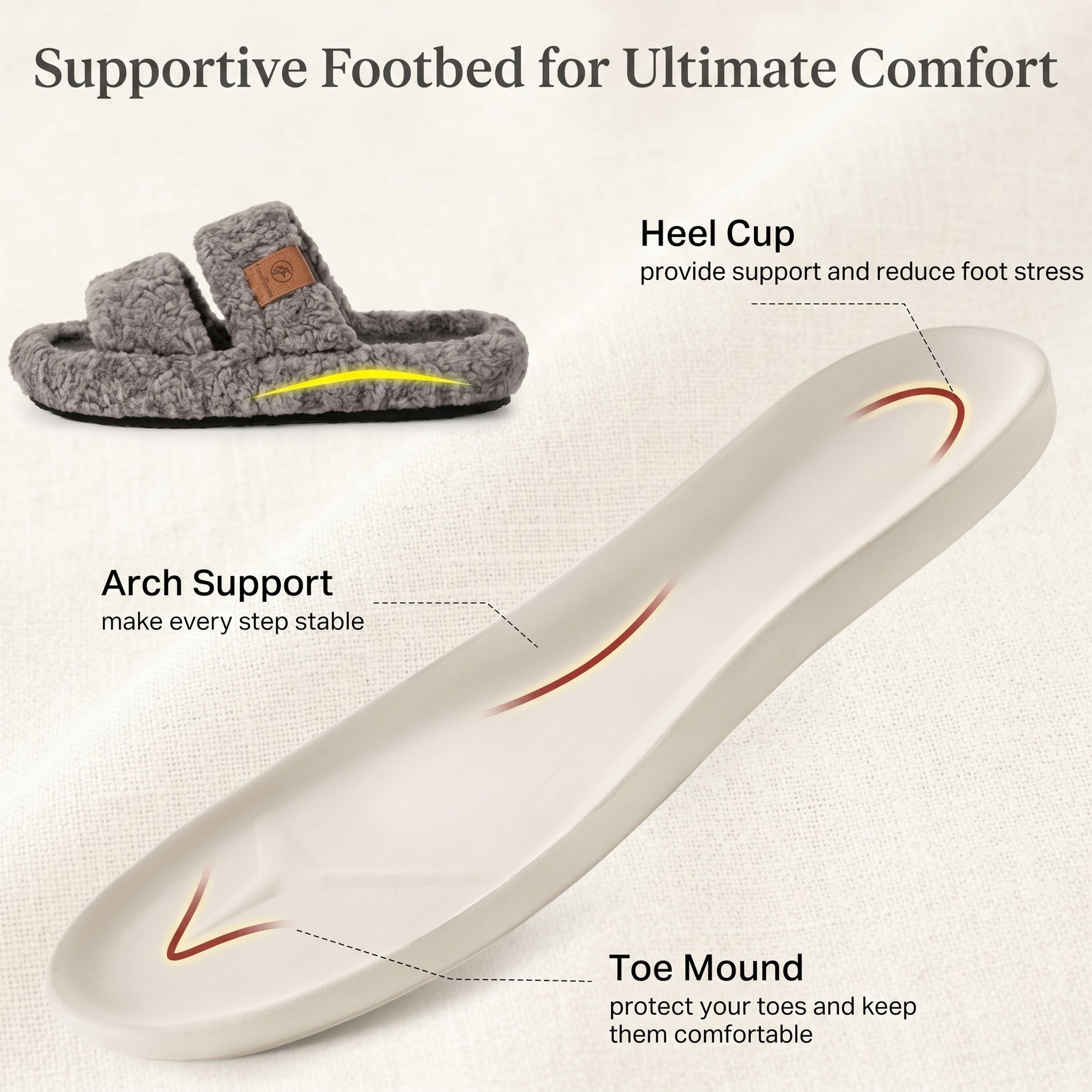 Toasty fleece bedroom slippers